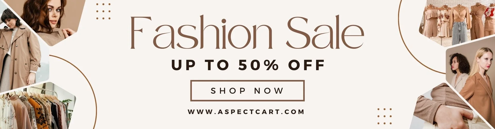 Fashion Clothing Sale Banner at an Online E-shop